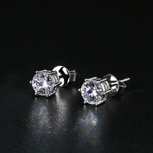 Wholesale Women's Copper Zircon Inlaid Geometric Earrings Fashion Jewelry