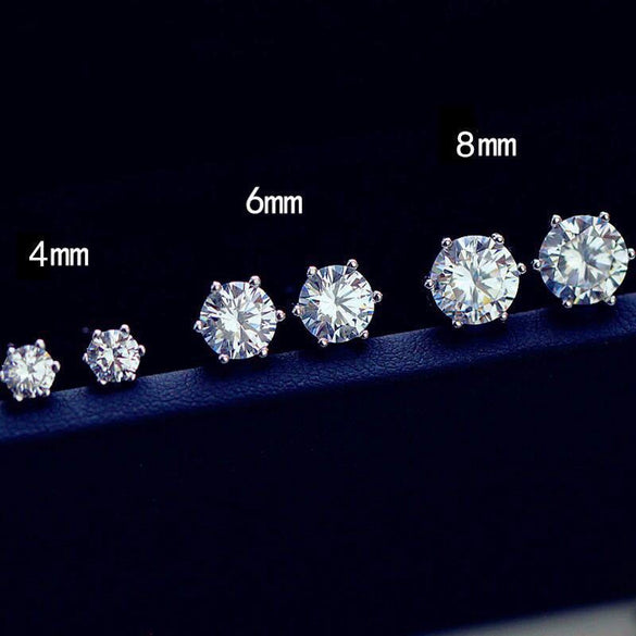 Wholesale Women's Copper Zircon Inlaid Geometric Earrings Fashion Jewelry