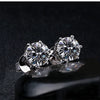 Wholesale Women's Copper Zircon Inlaid Geometric Earrings Fashion Jewelry