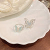 Wholesale Women's Copper Zircon Ring With Butterfly Animal Pattern And Electroplating Design