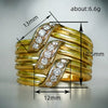 Wholesale Women's Copper Zirconia Geometric Light Luxury Style Ring