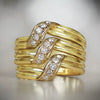 Wholesale Women's Copper Zirconia Geometric Light Luxury Style Ring