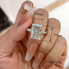 Wholesale Women's Copper Zirconia Geometric Princess Style Ring