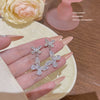 Wholesale Women's Copper Zirconia Insectshaped Butterfly Earrings