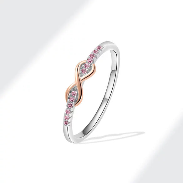 Wholesale Women's Copper Zirconium Ring Electroplated Versatile Style