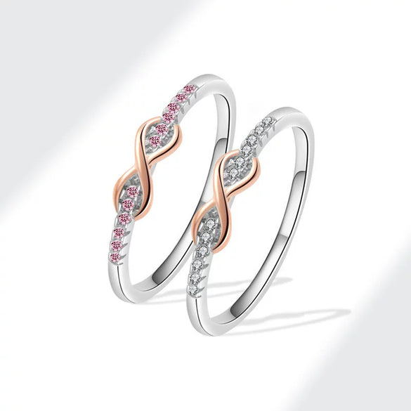 Wholesale Women's Copper Zirconium Ring Electroplated Versatile Style