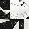 Wholesale Women's Cos Style Asymmetric Geometric Triangle And Circle Earrings In Alloy With Electroplating
