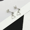 Wholesale Women's Cos Style Asymmetric Geometric Triangle And Circle Earrings In Alloy With Electroplating