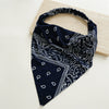 Wholesale Women's Cotton Geometric Artistic Headscarf Hair Belt Triangle Scarf