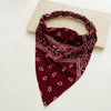 Wholesale Women's Cotton Geometric Artistic Headscarf Hair Belt Triangle Scarf