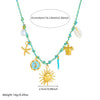 Wholesale Women's Creamy Sweet Minimalist Star Pattern Stainless Steel Goldplated Pendant Necklace