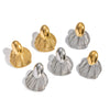 Wholesale Women's Creative Geometric Asymmetrical Striped Leaf Stainless Steel Earrings With Pvd Furnace Vacuum Real Gold Plating Jewelry Accessories