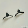 Wholesale Women's Creative Geometric Stainless Steel Earrings With Inlaid Zircon And Electroplating High Sweet Wind Design