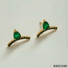 Wholesale Women's Creative Geometric Stainless Steel Earrings With Inlaid Zircon And Electroplating High Sweet Wind Design
