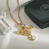 Wholesale Women's Cross Titanium Steel And Stainless Steel Necklace With Geometric Pattern And Electroplating Treatment