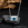 Wholesale Women's Crystal And 925 Sterling Silver Geometric Style Necklace Pendant Set With Gems And Cross Chain
