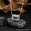 Wholesale Women's Crystal And 925 Sterling Silver Geometric Style Necklace Pendant Set With Gems And Cross Chain