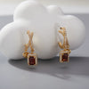 Wholesale Women's Crystal And 925 Sterling Silver Geometric Style Necklace Pendant Set With Gems And Cross Chain