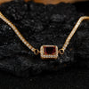Wholesale Women's Crystal And 925 Sterling Silver Geometric Style Necklace Pendant Set With Gems And Cross Chain