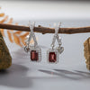 Wholesale Women's Crystal And 925 Sterling Silver Geometric Style Necklace Pendant Set With Gems And Cross Chain