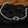 Wholesale Women's Crystal And 925 Sterling Silver Geometric Style Necklace Pendant Set With Gems And Cross Chain