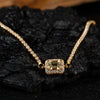 Wholesale Women's Crystal And 925 Sterling Silver Geometric Style Necklace Pendant Set With Gems And Cross Chain