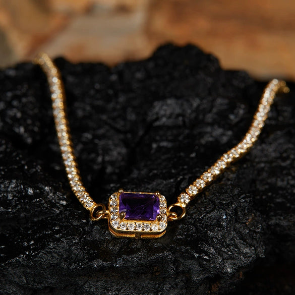 Wholesale Women's Crystal And 925 Sterling Silver Geometric Style Necklace Pendant Set With Gems And Cross Chain