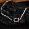 Wholesale Women's Crystal And 925 Sterling Silver Geometric Style Necklace Pendant Set With Gems And Cross Chain