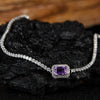 Wholesale Women's Crystal And 925 Sterling Silver Geometric Style Necklace Pendant Set With Gems And Cross Chain