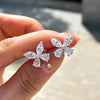 Wholesale Women's Cute Animal Zodiac Copper Mini Horse Eye Water Drop And Small Butterfly Zircon Earrings