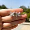 Wholesale Women's Cute Animal Zodiac Copper Mini Horse Eye Water Drop And Small Butterfly Zircon Earrings