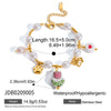 Wholesale Women's Cute Geometric And Floral Patterned Stainless Steel Electroplated Bracelet Jewelry