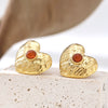 Wholesale Women's Cute Geometric Heart Star Stainless Steel Electroplated Earrings