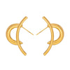 Wholesale Women's Cute Geometric Stainless Steel Earrings With Pvd Furnace Vacuum Real Gold Plating