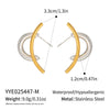 Wholesale Women's Cute Geometric Stainless Steel Earrings With Pvd Furnace Vacuum Real Gold Plating