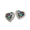 Wholesale Women's Cute Heartshaped Copper Zircon Stud Earrings