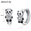 Wholesale Women's Cute Panda Ear Earrings Copper Animals Zodiac Dripping Glue