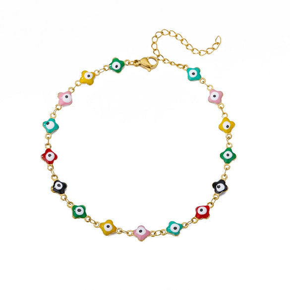 Wholesale Women's Devil's Eye Anklet Copper Foot Accessories