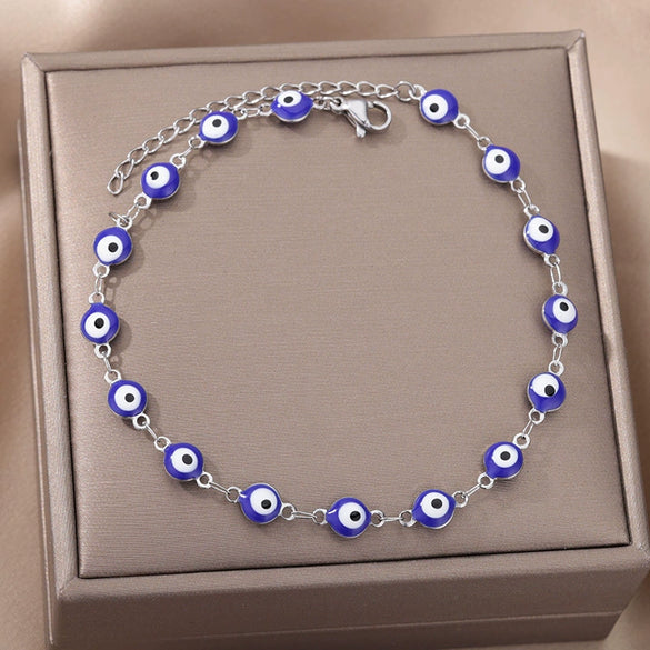 Wholesale Women's Devil's Eye Anklet Copper Foot Accessories