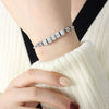 Wholesale Women's Devil's Eye Titanium Steel Bracelet With Geometric Design And Inlaid Zircon Electroplating