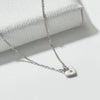 Wholesale Women's Diamond Design Heart Shaped 925 Silver Cross Chain Necklace