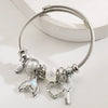 Wholesale Women's Diamond Elegant Fishtail Love Pendant Bracelet Made Of Alloy Stainless Steel
