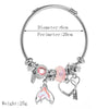 Wholesale Women's Diamond Elegant Fishtail Love Pendant Bracelet Made Of Alloy Stainless Steel