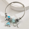 Wholesale Women's Diamond Elegant Fishtail Love Pendant Bracelet Made Of Alloy Stainless Steel