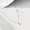 Wholesale Women's Diamond Heartshaped 925 Silver Cross Chain Necklace