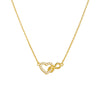 Wholesale Women's Diamond Inlaid 925 Silver Heartshaped Cross Chain Necklace