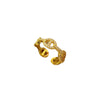 Wholesale Women's Diamond Pig Nose Open Ring With Crown Pattern Made Of Brass And Cartoon Style