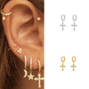 Wholesale Women's Diamond Zircon Cross Earrings