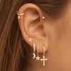 Wholesale Women's Diamond Zircon Cross Earrings
