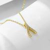 Wholesale Women's Diamondembedded Geometric Herringbone Pendant Cross Chain Necklace S925 Sterling Silver